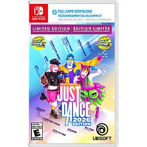 Just Dance 2026 Edition Limited Edition (Nintendo Switch, Code in Box) for $15.00
