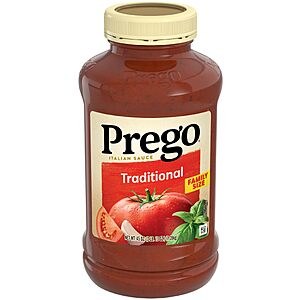 45-oz Prego Pasta Sauce Traditional Original for $3.00