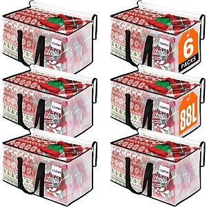 RoomHacks 88L Foldable Storage Moving Bags (6‑Pack) for $15.00