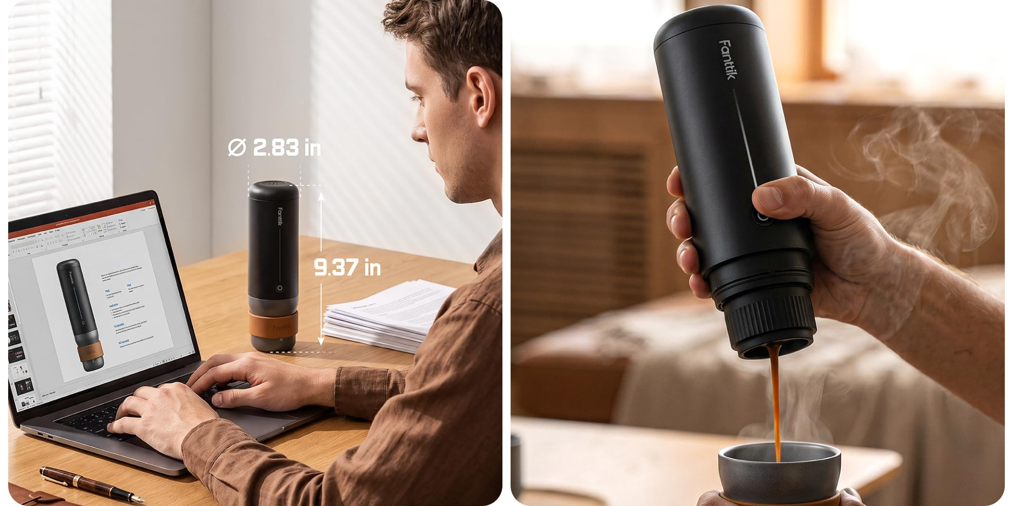 Fanttik Cafein 11 USB-C Rechargeable Espresso Maker for $130 (-13%)