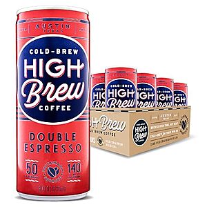 High Brew 8‑oz Double Espresso Cold Brew Coffee for $23.95