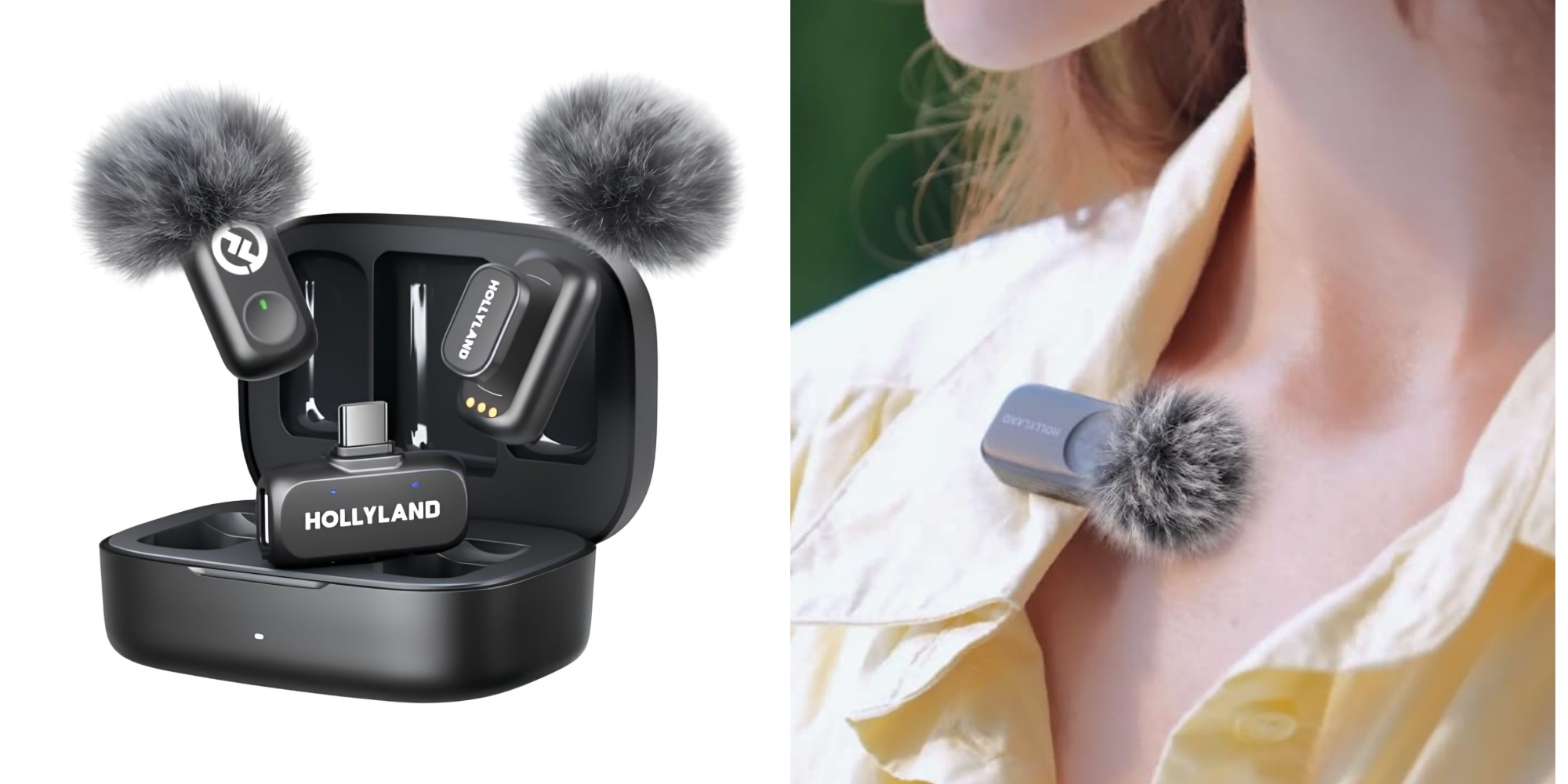 Hollyland LARK A2 Wireless Microphone Kit (1TX 1RX) for $29 (-36%)