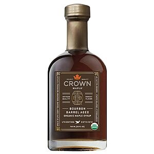 Crown Maple Organic Bourbon Barrel Aged Maple Syrup 25‑oz for $17.00