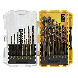 DeWALT 21-Pc Black and Gold Oxide Coated HSS Twist Drill Bit Set for $18.00