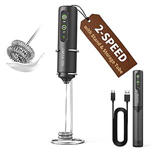 Circle Joy 2-Speed Rechargeable Handheld Milk Frother with Stand for $8.50 (-50%)