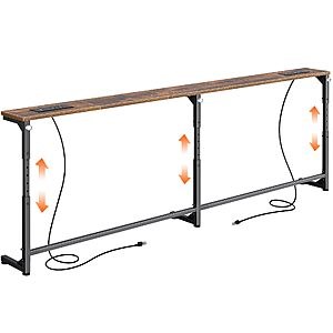 Huuger 78.7″ Height-Adjustable Console Table with 4 AC Outlets, 2 USB-A, 2 USB-C for $45 (-50%)