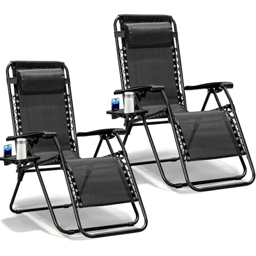 Set Of 2 Zero Gravity Patio Lounge Chairs for $59.98 (-33%)
