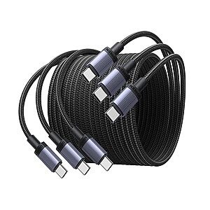 UGREEN 3‑Pack 6.6″ 240W Fast Charging USB‑C Cable for $19.00