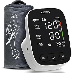Bestek Blood Pressure Monitor Automatic Arm BP Cuff (9″-17″ Adjustable) for $15.00